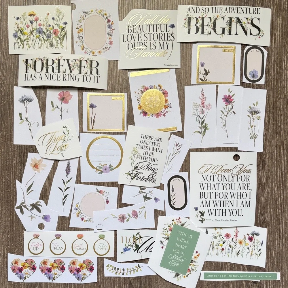 ❤️$4 Wedding Florals Not So Mystery Happy Planner Sticker Set